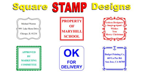 square stamp designs