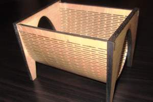 Living Hinge Curved Business Card Holders, Unique Office Accessories