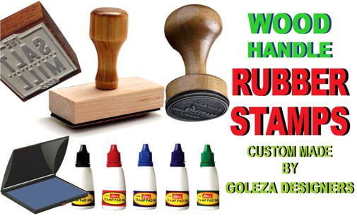 Wood Handle Rubber Stamps