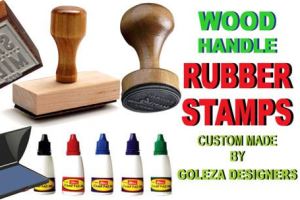 wooden rubber stamps