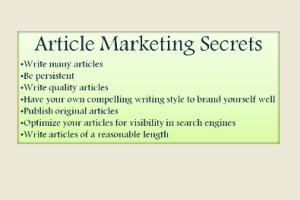 Article Marketing – What You Must Know For Effective Blogging