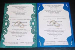 Framed Invitation Cards Stylishly Made in Uganda to Fit your Wedding Budget