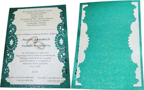 Framed Low-cost Wedding Card Designs
