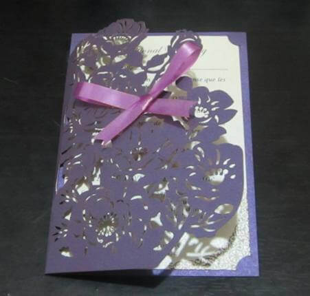 Rose Flower Wedding Card