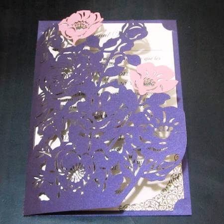 Rose Flower Wedding Card Design