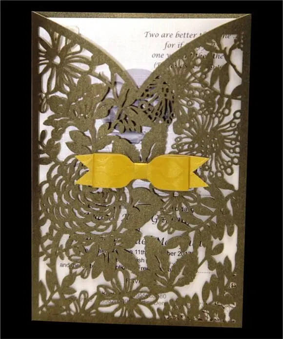 Rose Flowers Wedding Card Pocket