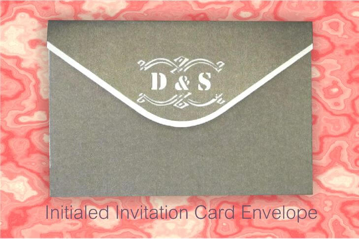 Initialed Wedding Invitation Card Envelopes