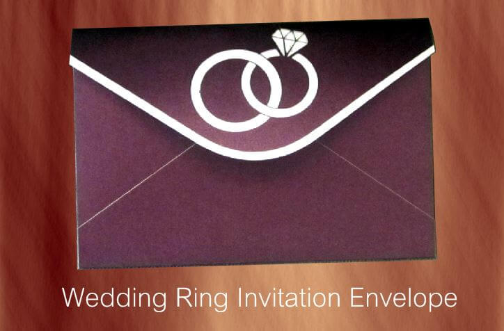 Wedding Ring Invitation Card Envelopes