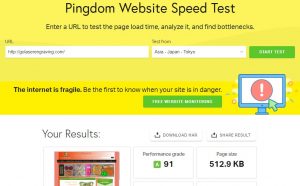 Pingdom Website Speed Tester