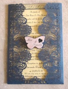 Mesh Design Wedding Invitation