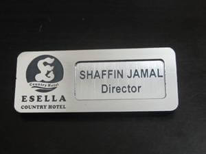 Silver Reusable Name Card