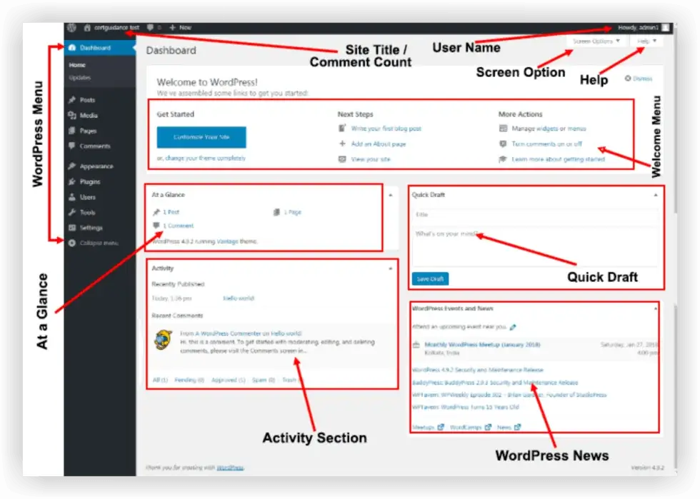 WordPress Dashboard Illustration