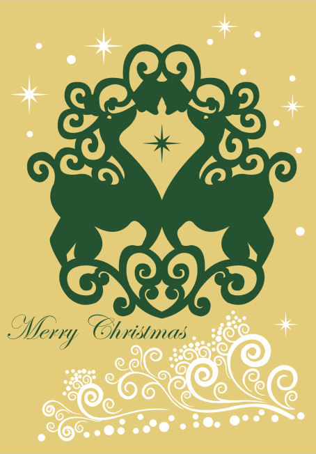 Laser-cut Christmas card